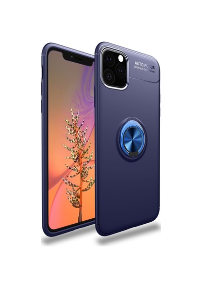 Apple iPhone Uyumlu  Uyumlu 11 Pro Kılıf Range Yüzüklü Silikon - Mavi