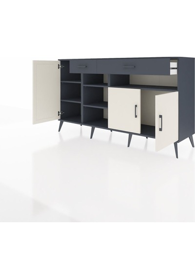 Hyperion Konsol 5 Raflı 2 Çekmeceli 3 Kapaklı 176x44x99 Antrasit- Antrasit-aytaşı/antrasit Hyperion Konsol 5 Raflı 2 Çekmeceli 3 Kapaklı 176x44x99 Antrasit- Antrasit-aytaşı/antrasit