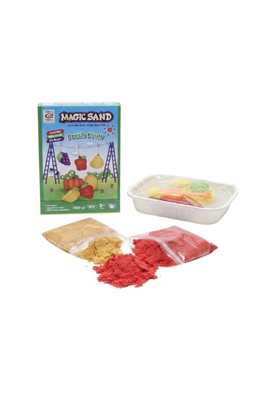 Magıc Sand Meyve Kalıplı Kinetik Kum Oyun Seti 500 Gr Çok Renkli