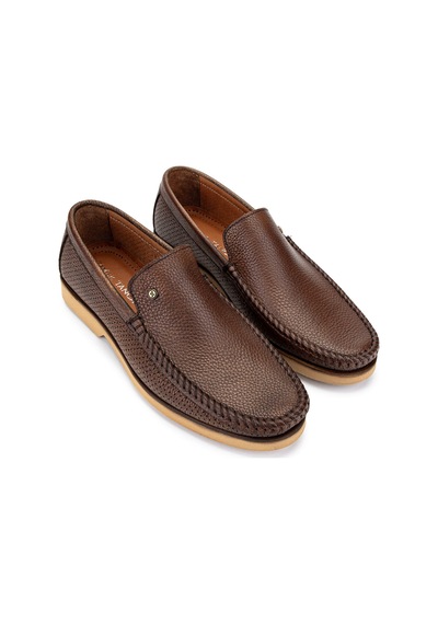 Tamer Tanca Erkek Hakiki Deri Kahverengi Loafer Ayakkabı 478 A1625 Erk Ayk Y25 Kahve Kahve
