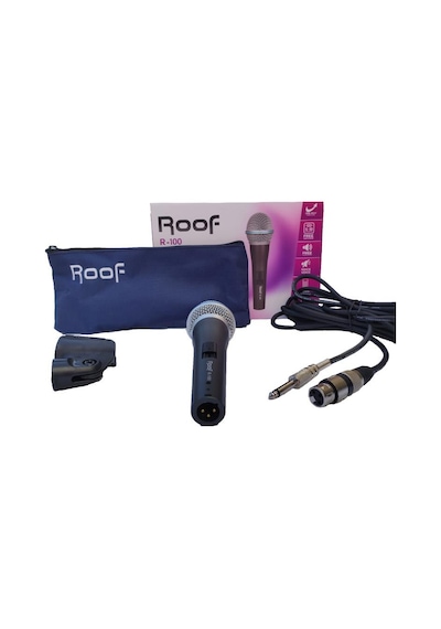 Roof R-100 Kablolu Dinamik El Mikrofonu - 6.3 Mm Jaklı