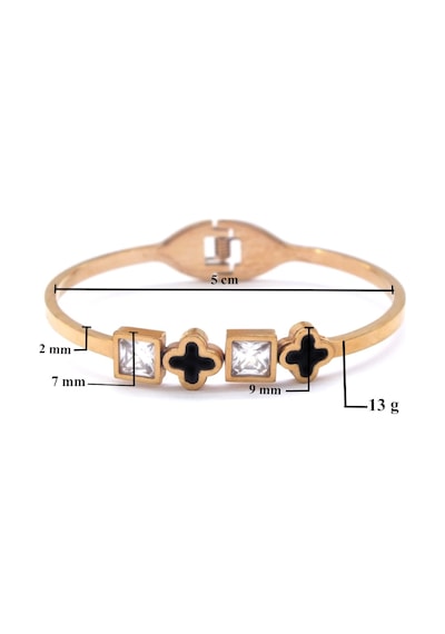Bz 316l Çelik Rose Baget Taşlı Spor Kelepçe Blz-470 Rose Gold