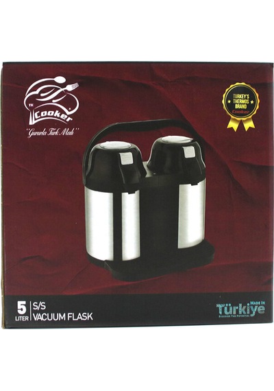 5 Lt Lüx 304 Çiftli Çelik Termos Pompalı - Musluklu Taşıma Kulplu - Pompa Kilit Tuşlu 5570 Çok Renkli