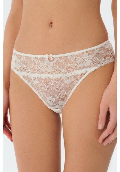 Suwen Liona Dantelli Slip Külot Sw8525036 Ekru