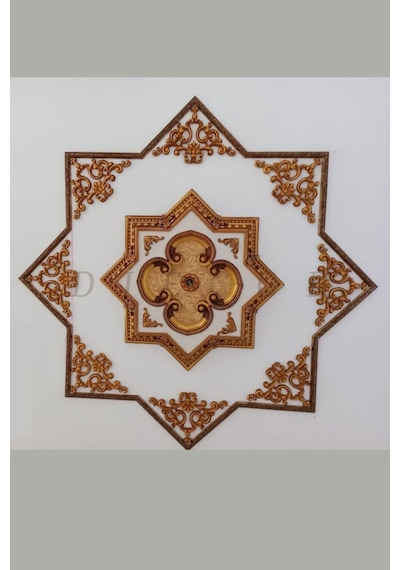 Diecor Dekoratif Polimer Mobilya, Duvar Ve Tavan Motifi Gold 16 X 16 Model:xa75