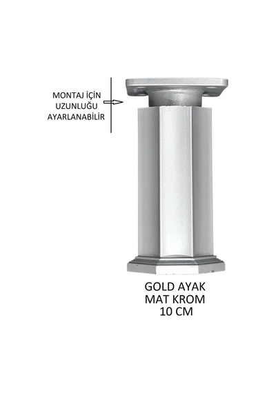 Gold Ayak 10cm Vidalar Dahil Mat Krom Mat Krom