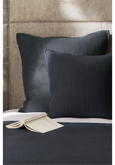 The White Company Belgravia Yastık, %100 Pamuk & Ipek, 50x50cm Lacivert