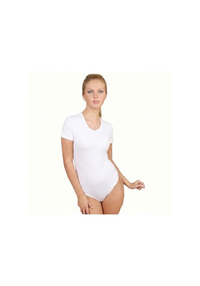 6 Adet Özlem Bayan Kısa Kollu Çıtçıtlı Kancalı Body 302 Beyaz