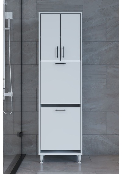 Nergiz Çok Amaçlı Banyo Dolabı Çift Bölmeli Kirli Çamaşır Sepetli Beyaz Çamaşır Düzenleme Ünitesi Nergiz Çok Amaçlı Banyo Dolabı Çift Bölmeli Kirli Çamaşır Sepetli Beyaz Çamaşır Düzenleme Ünitesi