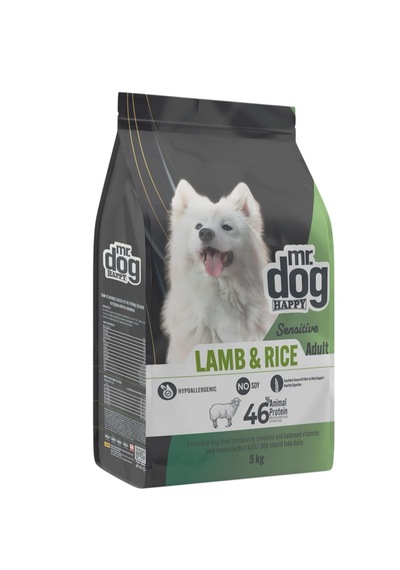 Mr. Dog Happy Kuzu Etli ve Pirinçli Yetişkin Köpek Maması 5 KG