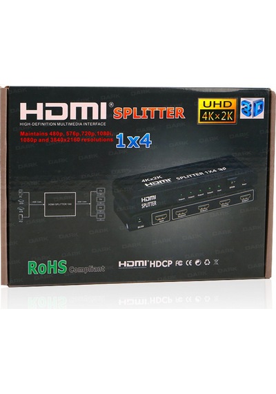 Dark Dk Hd Sp4X1 1 Giriş 4 Çıkışlı 4K Full Hd Hdmı Çokayıcı Split