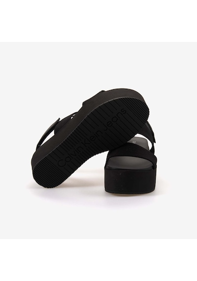 Calvin Klein Kadın Dolgu Topuk Sandalet Yw0yw01788 Siyah