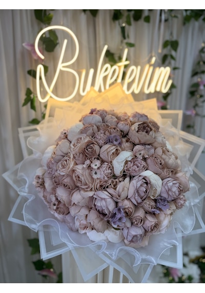 101'li Karışık Şakayık Buket Diğer