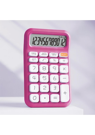 Daxı X-150 12 Haneli Küçük Boy Hesap Makinesi Fuşya 124-Pembe