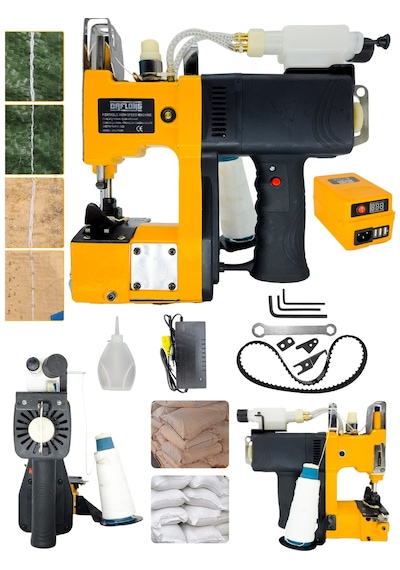 Daflong Dfl Ph001 Tek Akülü Şarjlı Çuval Dikme Makinesi Sarı