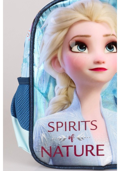 Dekomus İle Tek Bölmeli Küçük Boy 32 Cm Elsa Frozen Anaokul Çantası Açık Gri