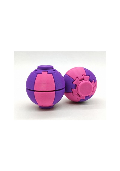 Alvera Press Küresi 3d Baskı Dönüşen Mekanik Fidget Stres Oyuncağı-pembe-mor 36372066