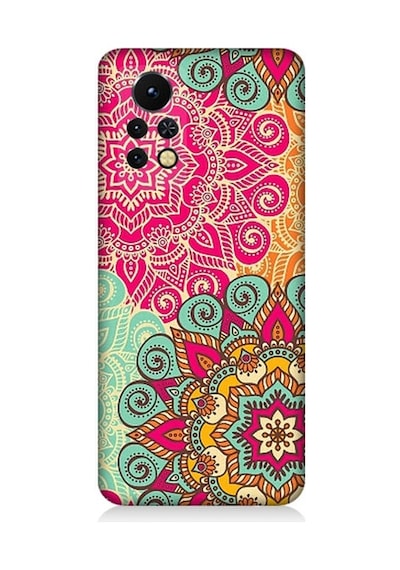 İnfinix Note 11s Uyumlu Tribal Mandala Çiçek Desenli Silikon Kılıf