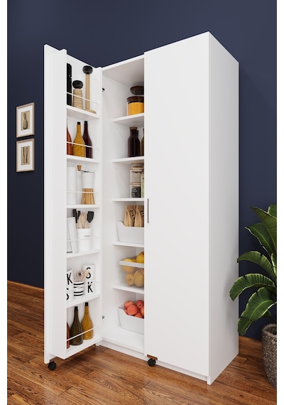 Asra Trend MK-01 %100 MDF 80x180 cm Çok Amaçlı Mutfak Kiler Dolabı Kapak İçi Raflı Erzak Dolabı Beyaz Asra Trend MK-01 %100 MDF 80x180 cm Çok Amaçlı Mutfak Kiler Dolabı Kapak İçi Raflı Erzak Dolabı Beyaz