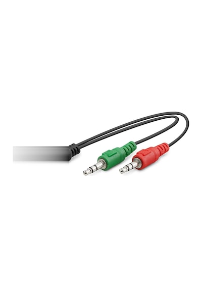 2 X 3.5 Mm To 3.5 Mm F Kablo 2lıne Mikrofon + Kulaklık 20cm Siyah Hdx1053
