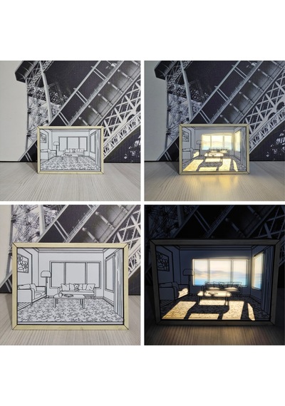 4d İlustrasyon Dekoratif Ve Gece Lambası