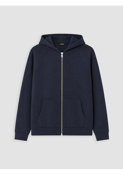 LC Waikiki Lc Waıkıkı Lacivert Kapüşonlu Erkek Fermuarlı Sweatshirt