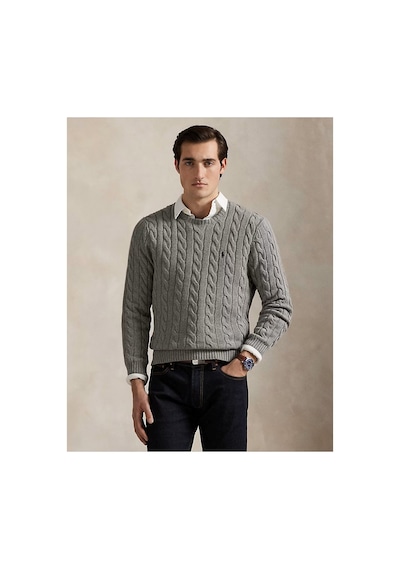 Polo Ralph Lauren Örgülü Triko Kazak Gri