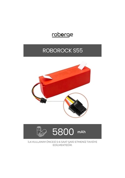 Roborock S55 Robot Süpürge Uyumlu Batarya 5800 Mah - Muadil Ürün