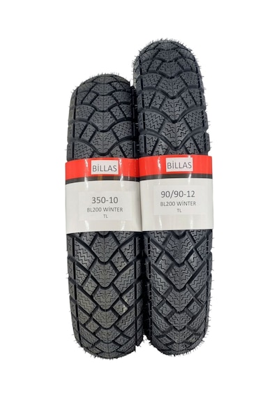 Kışlık Lastik 350-10 Ve 90/90-12 Takım Tl Tubeless - Dubleks
