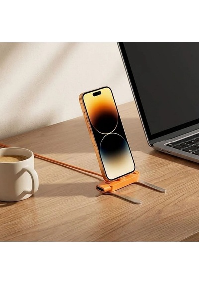 Jasmine Glow 240w Type-c Şarj Standı, Katlanabilir Cep Telefonu Standı, Type-c Uyumlu Şarj Kablosu Konnektörü Ve Masaüstü Telefon Tutucu