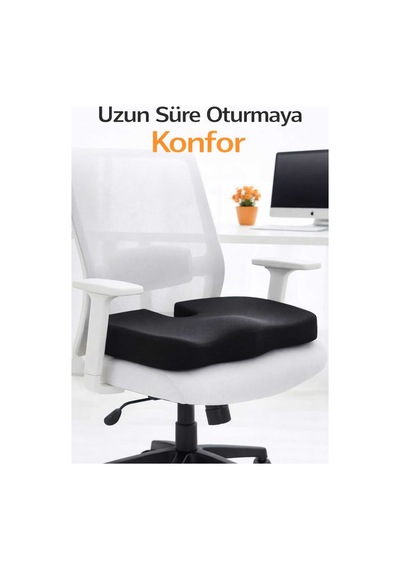 Visco Ortopedik Kuyruk Sokumu Minderi - Hafızalı Köpük Oturma Destek Yastığı
