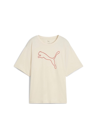 Puma Her Kadın Grafik Baskılı Geniş Kesim Tişört 688149 87 Beyaz