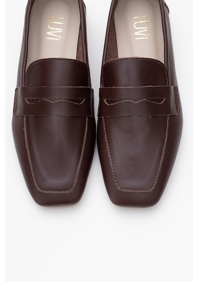 Luvishoes Luvi Shoes Morne Kahverengi Cilt Hakiki Deri Kadın Loafer Ayakkabı Kahverengi Deri