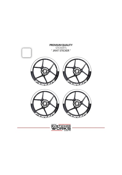 Honda Forza 250 Jant Şeridi Yarım Jant Kaplama & Forza 250 Yazı Sticker Seti 64486076