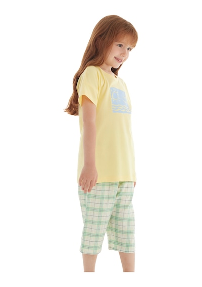 Kız Çocuk Pijama Takımı 60565 - Açık Sarı Açık Sarı