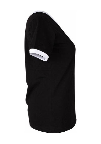 Trender Basic Biyeli O Yaka Siyah Kadın T-shirt 26ydt1000001 Siyah