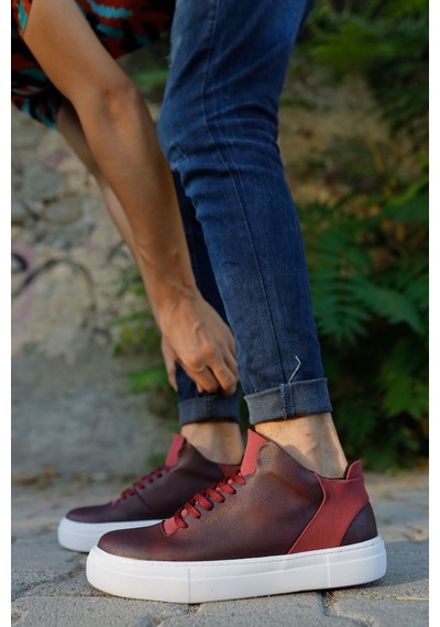 Chekich Ch004 Cbt Hıde Erkek Ayakkabı Bordo Bordo