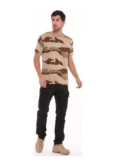 Sword Bisiklet Yaka Kısa Kollu Kamuflaj Erkek T-shirt Single Ç.kamuflaj