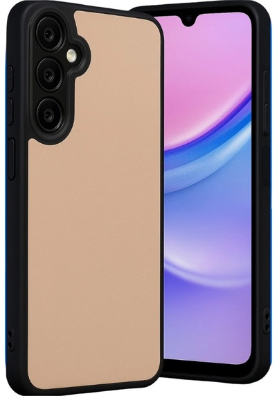 Samsung Uyumlu Galaxy M15 Kılıf Aras Deri Kapak Pudra