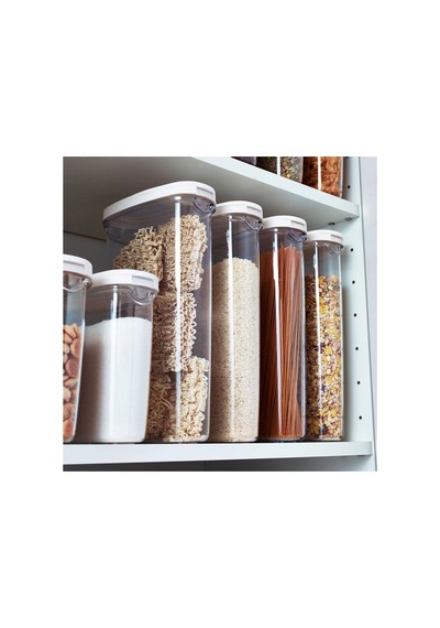 Ikea 365+ Gıda Saklama Kabı 2,3 L 17 X 8 X 30 Cm Şeffaf Beyaz Şeffaf - Beyaz