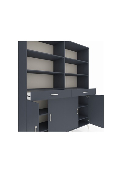 Hyperion Gardrop 10 Raflı 2 Çekmeceli 4 Kapaklı 176x44x221 Antrasit-antrasit Antrasit Hyperion Gardrop 10 Raflı 2 Çekmeceli 4 Kapaklı 176x44x221 Antrasit-antrasit Antrasit