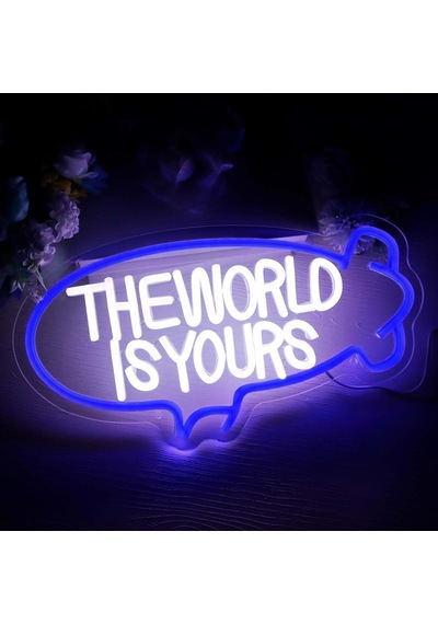 The World İs Yours Neon Led Tabela Dekoratif Aydınlatma
