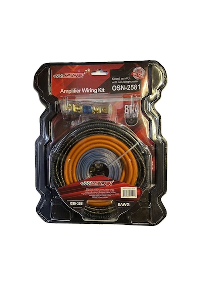 Amfi Kablo Setti , Osn-2581 Amfi Kablo Seti 8awg %100 Bakır Kablo 8ga
