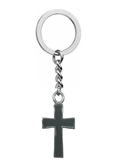 Vintage Haç İşareti Figürlü Gotik Siyah Unisex Anahtarlık Metal Alternatif Aksesuar