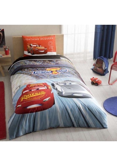 Taç Nevresim Takımı Tek Kişilik Lisanslı Disney Cars 3