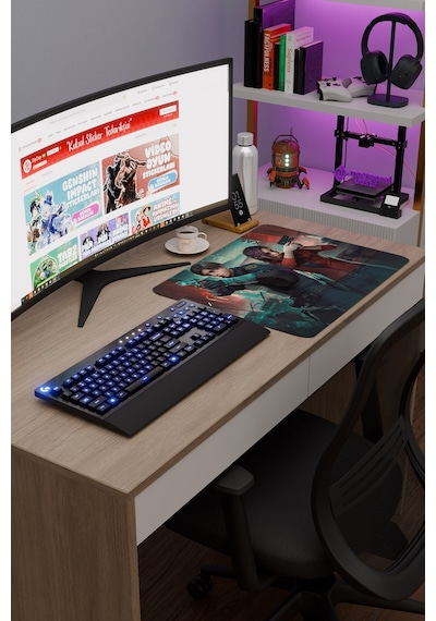 Resident Evil Kaymaz Dikişli Kauçuk Oyuncu Mousepad V2 - 48x40 Xl Gaming Mouse Pad Fare Altlığı