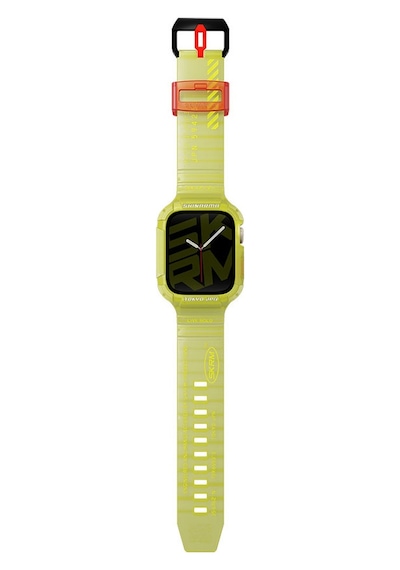 Watch 7 45mm Kordon Skinarma Saido Sert Pc Kasa Koruyuculu Silikon Strap Kayış Sarı