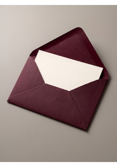 25 Adet 13x18 Cm Premium Kalite Davetiye Zarfı Bordo