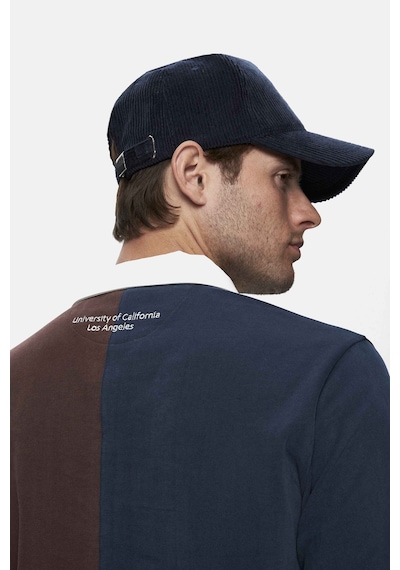 Ucla Clark Kahve Baskılı Polo Yaka Standard Fit Erkek Sweatshirt Kahve Kahverengi