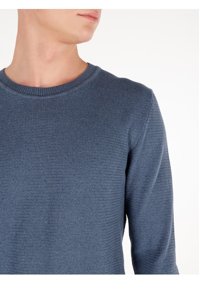 Colin's Colins Regular Fit Bisiklet Yaka Normal Kesim Mavi Erkek Kazak Cl1046786 İndigo